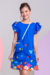 Vestido Infantil + Bolsinha Chloe Azul Borboleta New - comprar online