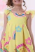 Vestido Infantil Ana Barrado Amarelo - loja online