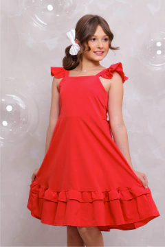 Vestido Infantil Daniele Vermelho - comprar online