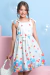 Vestido Infantil Lari Barrado Off-White