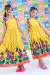 Vestido Infantil Adele Barrado Amarelo - comprar online