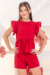 Conjunto Infantil Menina Sofia Vermelho