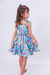 Imagem do Vestido Infantil 3 Marias Estampado Azul Casinha