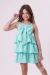 Vestido Infantil Gaby Max Laço Verde Água - Brunet Kids - Loja de roupa para Meninas de 4 a 14 anos