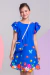 Vestido Infantil + Bolsinha Chloe Azul Borboleta New