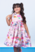 Vestido Infantil Rosa Estampado Emoji - comprar online