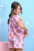 Conjunto Infantil Menina Luiza Rosa Flores (Short + Batinha) - Brunet Kids - Loja de roupa para Meninas de 4 a 14 anos