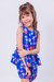 Conjunto Infantil Menina 2 Babados Azul (Short + Batinha) na internet