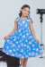 Vestido Infantil Mirla Azul Corações