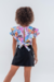 Conjunto Infantil Menina Preto Love (Saia com forro + Cropped)-Sem Troca/Devolução - Brunet Kids - Loja de roupa para Meninas de 2 a 14 anos