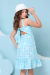 Vestido Infantil Xadrez Jamile Azul - Brunet Kids - Loja de roupa para Meninas de 4 a 14 anos
