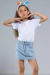 Saia Jeans Infantil Claro - comprar online