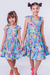 Vestido Infantil 3 Marias Estampado Azul Casinha - comprar online