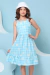Vestido Infantil Xadrez Jamile Azul - comprar online
