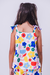 Conjunto Infantil Menina Liz Branco flores (Short + Batinha) - loja online