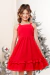 Vestido Infantil Vermelho Jamile Novo na internet