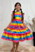 Vestido 3 Marias Xadrez Neon - comprar online