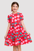 Vestido Infantil Gláucia Coração Cereja - loja online