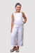 Macacão Infantil Menina Pantacourt Branco Forrado - Brunet Kids - Loja de roupa para Meninas de 2 a 14 anos
