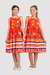 Vestido Infantil Denize Estampado Vermelho na internet