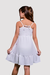 Vestido Infantil Laura Branco Laço (com forro) - Brunet Kids - Loja de roupa para Meninas de 2 a 14 anos