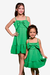 Vestido Infantil Laura Verde Laço - loja online