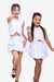Conjunto Infantil Balonê Branco (Saia com short) - loja online