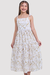 Vestido Infantil Longo Eleonor Branco Corações - comprar online