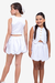 Imagem do Conjunto Infantil Balonê Branco (Saia com short)