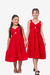 Vestido Infantil Midi Mica Vermelho - comprar online