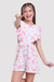 Macaquinho Infantil Menina Amelie Borboleta Rosa - comprar online