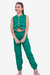 Conjunto Infantil Menina Verde Carine (Calça + Cropped) - comprar online