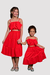 Conjunto Infantil Menina Alice Vermelho (cropped + saia) - Brunet Kids - Loja de roupa para Meninas de 2 a 14 anos