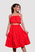 Conjunto Infantil Menina Alice Vermelho (cropped + saia) - comprar online