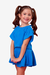 Conjunto Infantil Menina Renata Azul Lurex (Short + Batinha)