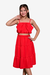 Conjunto Infantil Menina Alice Vermelho (cropped + saia) na internet