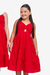 Vestido Infantil Midi Mica Vermelho - loja online