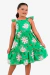 Vestido Infantil Verde Flores
