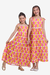 Imagem do Vestido Infantil Longo Eleonor Amarelo e Rosa