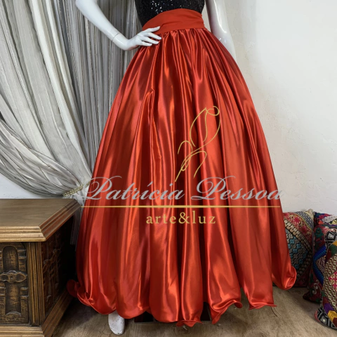 SAIA HELENA CETIM 9M VERMELHA ABERTO