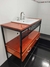 VANITORY CON CAJON DOBLE, ESTILO INDUSTRIAL, HIERRO Y MADERA CON CAJONES - Mundo Banco