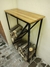 Leñero Mesa Bar Movible Interior/exterior Madera Dura Hierro - tienda online