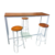 Banqueta Redondo Hierro y Madera Estilo industrial. - Mundo Banco
