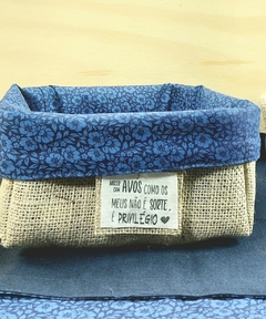 Cesta Dia das Avós - Floral Azul - Cesta de Presentes