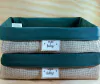 Cesta Juta & Linho - Seja Feliz - Verde Pinheiro- Cesta de Presente Personalizada