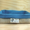 Cesta Pet - Pai de Cachorro - Linho Azul - Cesta de Presentes - Tag Personalizada - Juta & Tecido