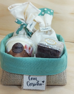 Cesta Doces Biscoitos - Logotipo - Cesta de Guloseimas - Tag Personalizada - Juta & Tecido na internet