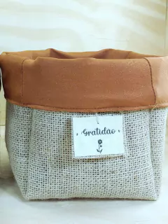 Cachepô Grande Frases Divertidas - Tag Personalizada - Juta & Tecido na internet