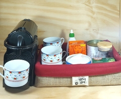 Cesta Bom Dia - Linho Marsala - Cesta de Café da Manhã