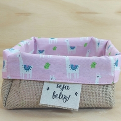 Cesta Temas Infantis - Juta e Tecido - Tag Personalizada - Lembrancinha de Aniversário - loja online